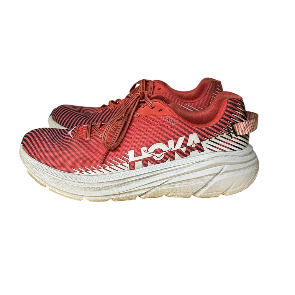 Hoka One Rincon 2 Womens 10 Coral Navy Running Athletic Trainer Shoes No Insoles